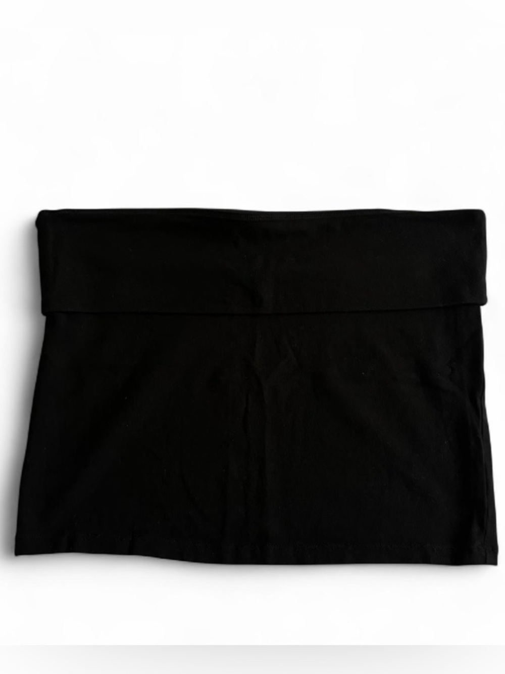 American Eagle Outfitters Black Fold-Over Tube Top